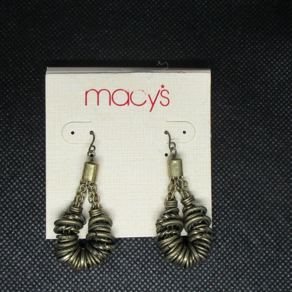 Macy's Bronze Colored Dangle Earrings
